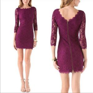 DVF lace bodycon dress
